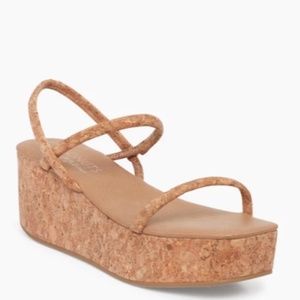 NWT Coconuts by Matisse Natural Cork Honor Platform Sandals Size 8